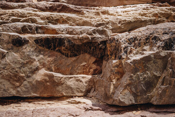 flint inside of limestone rocks in the bottom of Jacob's Canyon