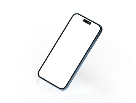 realistic smartphone template mockup for user experience presentation. Stylish concept design for websites, applications and landing pages.