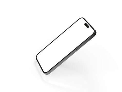 realistic smartphone template mockup for user experience presentation. Stylish concept design for websites, applications and landing pages.