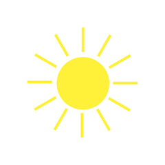 Sun icon. Vector illustration