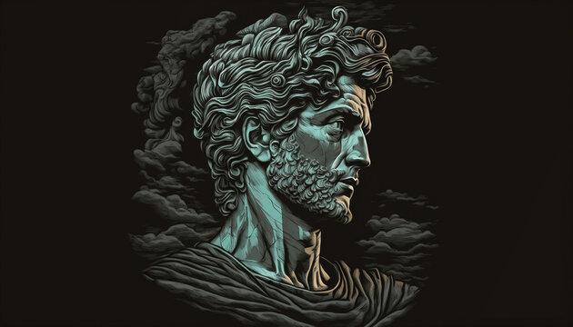 Illustration of a Stoic person 