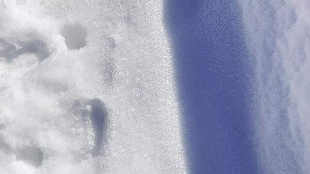 marcher dans la neige