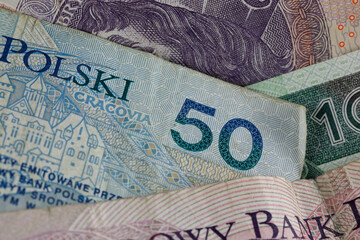 Obraz premium Banknotes, Polish Zloty, PLN