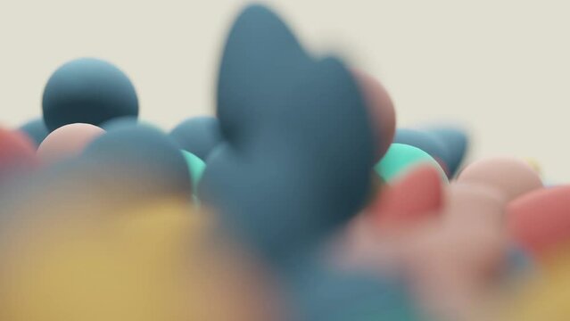 Happy Easter, animation 3d background eggs, 4k