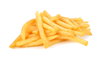 French fries isolated on transparent background. PNG