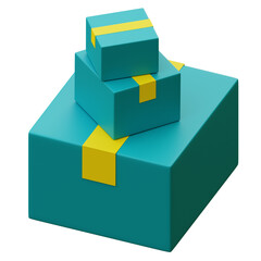 Naklejka premium 3d render of some packaging boxes