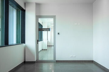 empty room with door