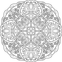 Mandala pattern  vector illustration for coloring book