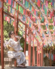 person in a temple
