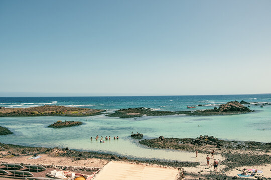 Fuerteventura, Isla de los Lobos September 9, 2023 El Puertito on Isla de Lobos, along the north coast of the island of Fuerteventura, Canary Islands. Spain