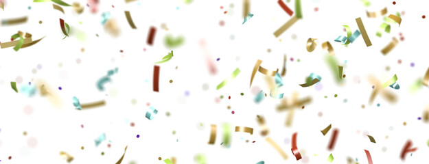 confetti png. Gold confetti falls from the sky. Glittering confetti on a transparent background. Holiday
