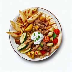shawarma with fries and pickles