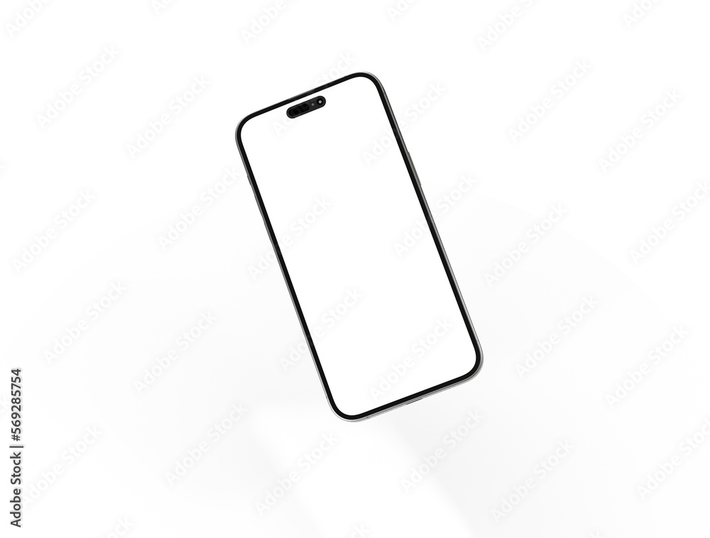 Poster realistic smartphone template mockup for user experience presentation