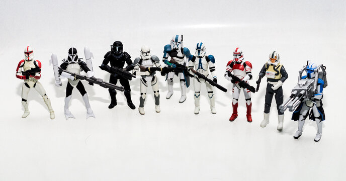 Star Wars Clone Troopers lined up (NC, 2018)