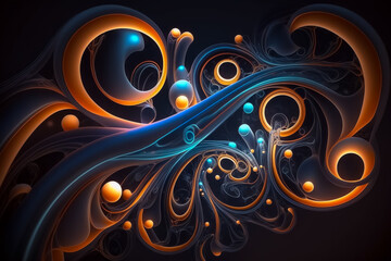 A computer-generated abstract futuristic background illustration	