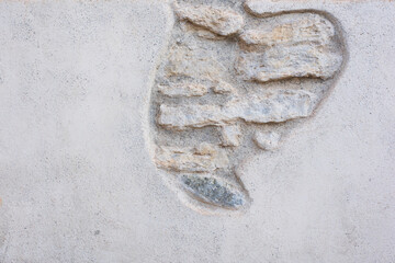 Detalle de un muro antiguo , resaltando las piedras primitivas