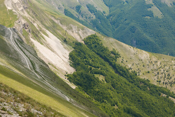 Fototapeta premium View of valley in the national park of Monti Sibillini, Italy