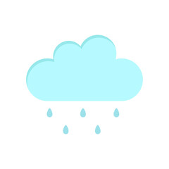 Cloud icon with rain. Vector illustration