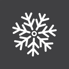 Snowflake vector illustration, snowflake flat icon