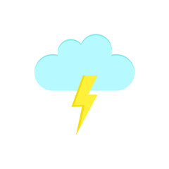 Cloud icon with lightning. Vector illustration