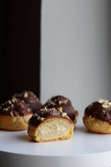 profiterole with nut praline