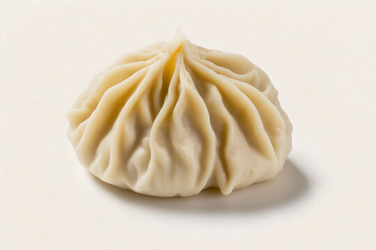 Xiao long bao Chinese dumpling in white background with generative ai technology