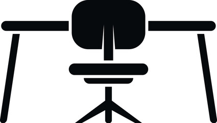 Chair position icon simple vector. Office sit. Correct work