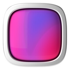 3D button. Empty button. 3D illustration.