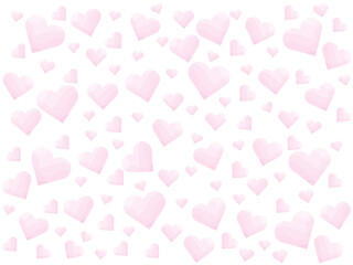 Pink watercolors hearts background. Cute wallpaper. editable