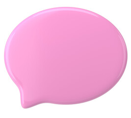 Speech bubble. Chat bubble. 3D illustration.