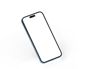 Modern glass smartphone hanging over the table