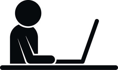 Work position icon simple vector. Workplace sit. Desk ergonomic