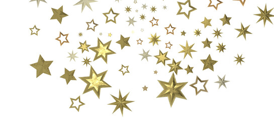 stars background, sparkle lights confetti falling. magic shining Flying christmas stars on night