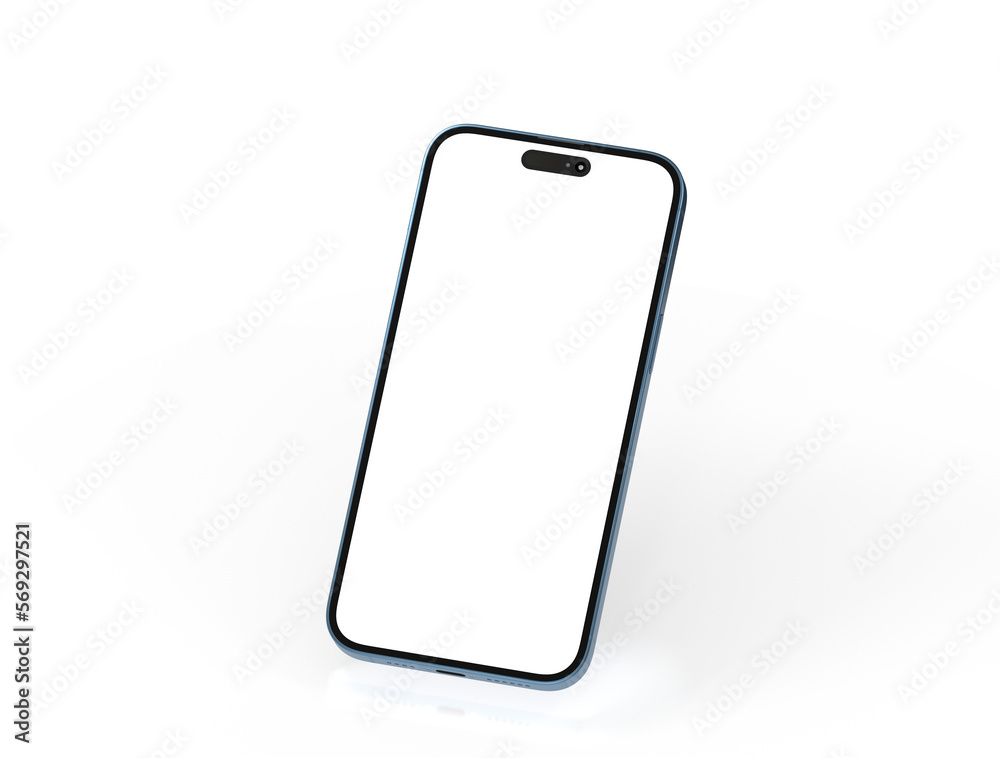 Poster smartphone  With Blank Screen in 3d