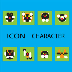 illustration of character icon design