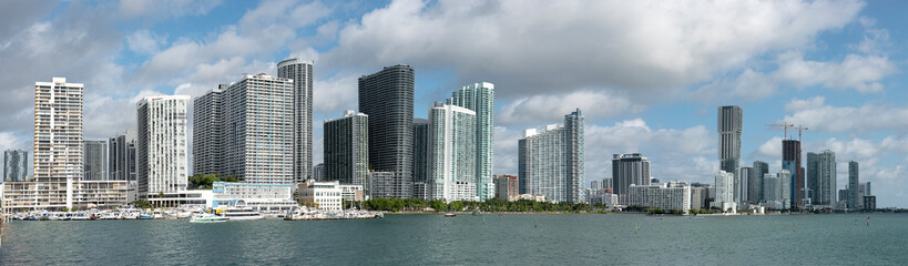 Panoramic View of Biscayne Bay in Miami, Florida