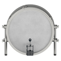 3D rendering illustration of a bass drum with pedal