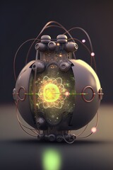 Atom heart.
Generative AI art.