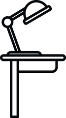 Fototapeta na wymiar Workspace lamp icon outline vector. Office sit. Correct position