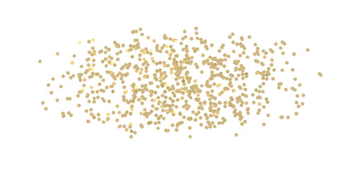 Gold confetti background, isolated on transparent background
