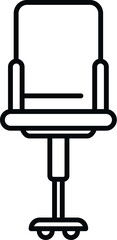 Ergonomic chair icon outline vector. Office table. Correct position