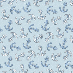 seamless anchor pattern and background vector illustration