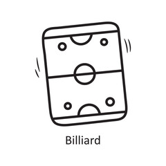 Billiard vector outline Icon Design illustration. Olympic Symbol on White background EPS 10 File