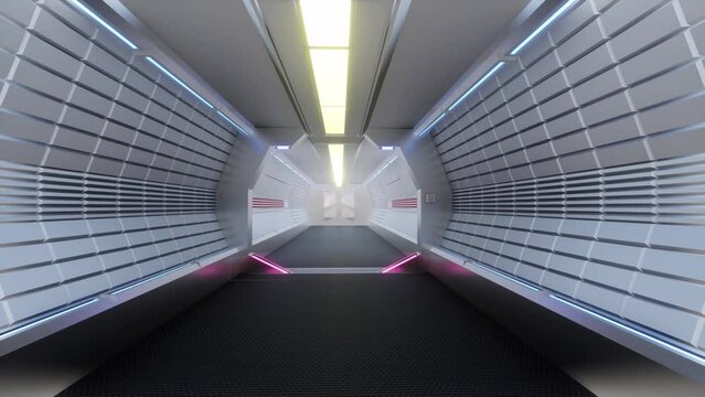 Technology tunnel space station futuristic inter
