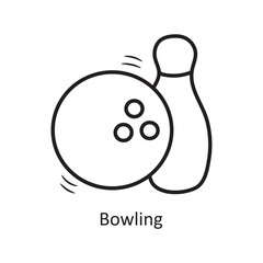 Bowling vector outline Icon Design illustration. Olympic Symbol on White background EPS 10 File