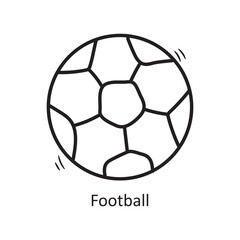 Obraz premium Football vector outline Icon Design illustration. Olympic Symbol on White background EPS 10 File