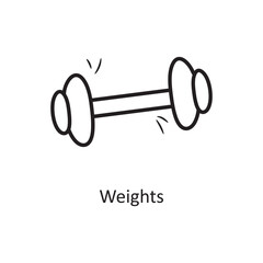 Weights vector outline Icon Design illustration. Olympic Symbol on White background EPS 10 File