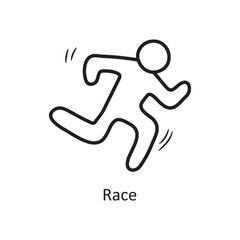 Race vector outline Icon Design illustration. Olympic Symbol on White background EPS 10 File