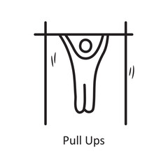 Pull ups vector outline Icon Design illustration. Olympic Symbol on White background EPS 10 File