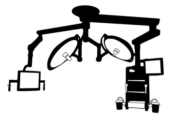 Illustration of an operating room surgical light system © SSG
